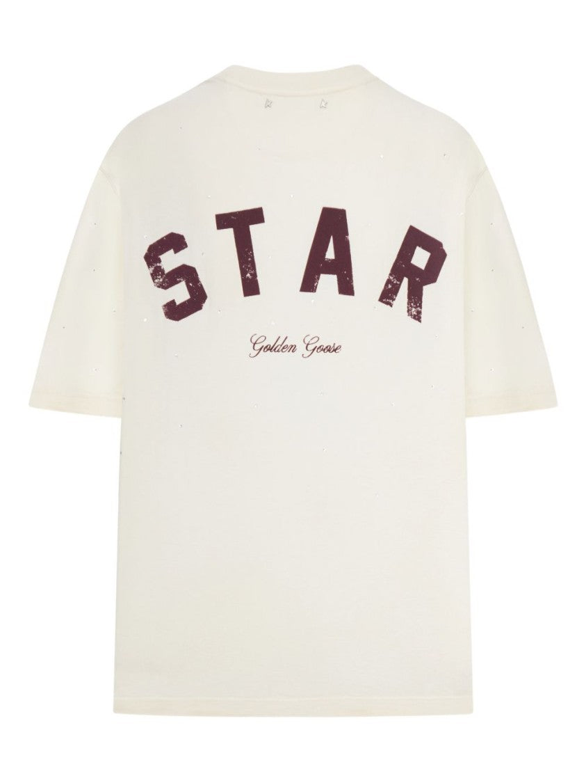 Golden Goose Loose-Fitting T-Shirt With Distressed Star Print