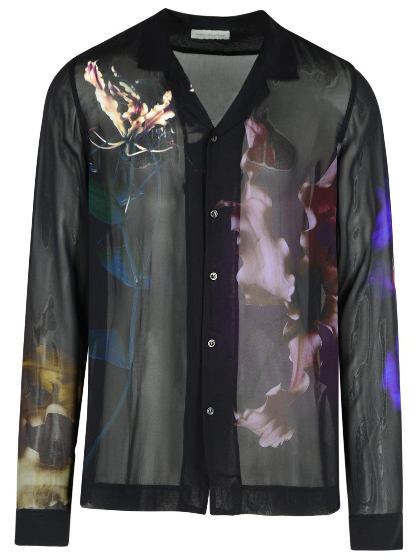 Dries Van Noten Carly' Black Viscose Shirt