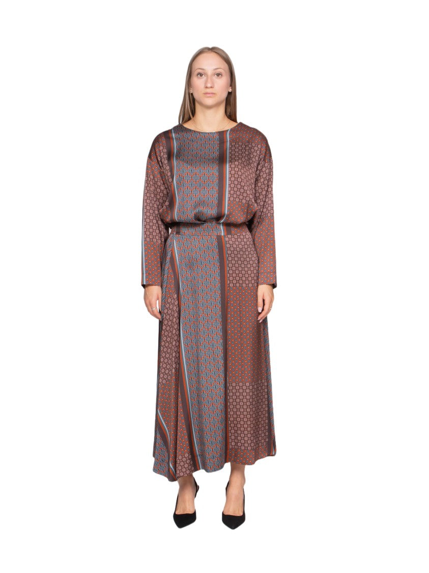 Oblò Patchwork Patterned Long-Sleeved Blouse