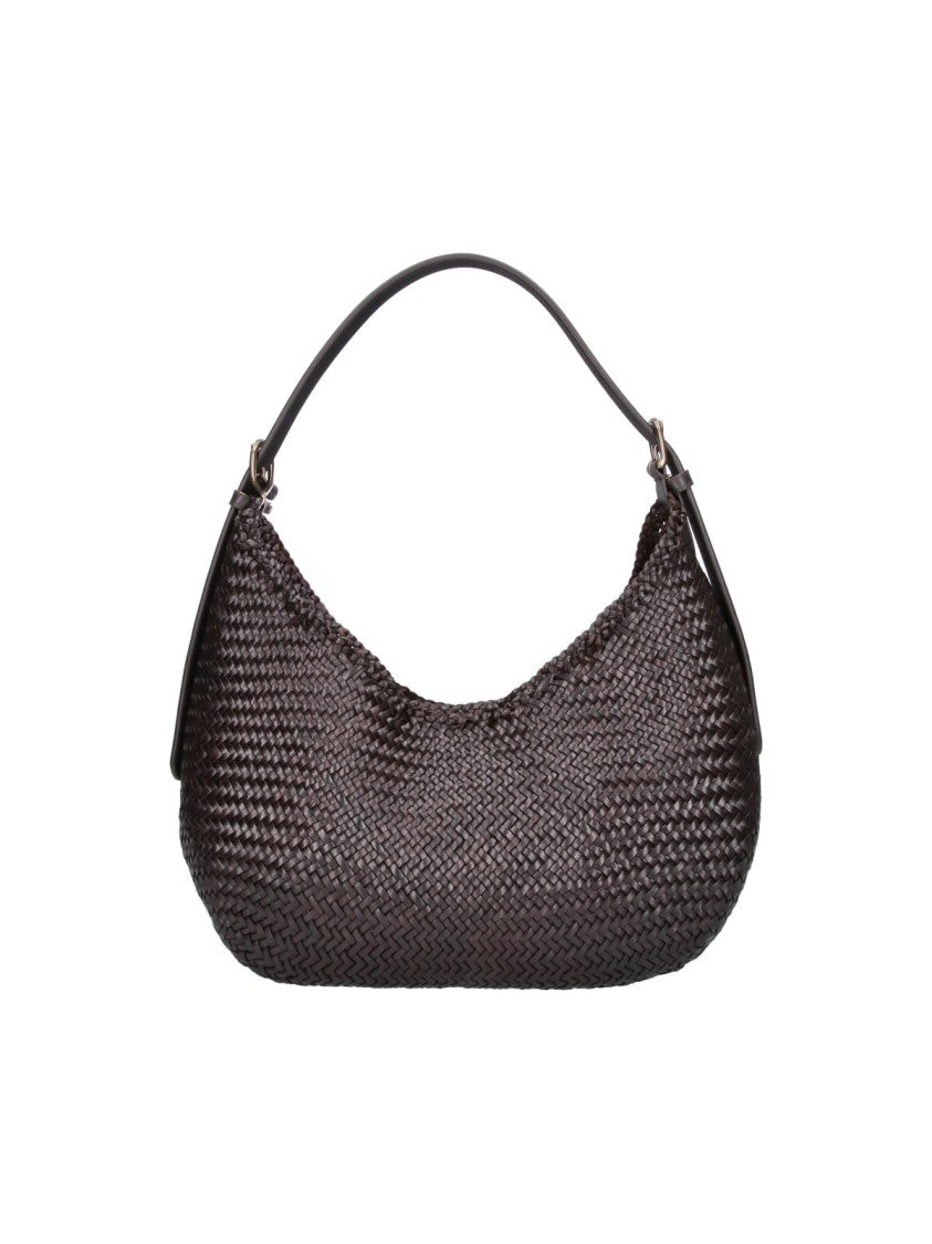 Dragon Diffusion Brown Luna Mezza Leather Shoulder Bag
