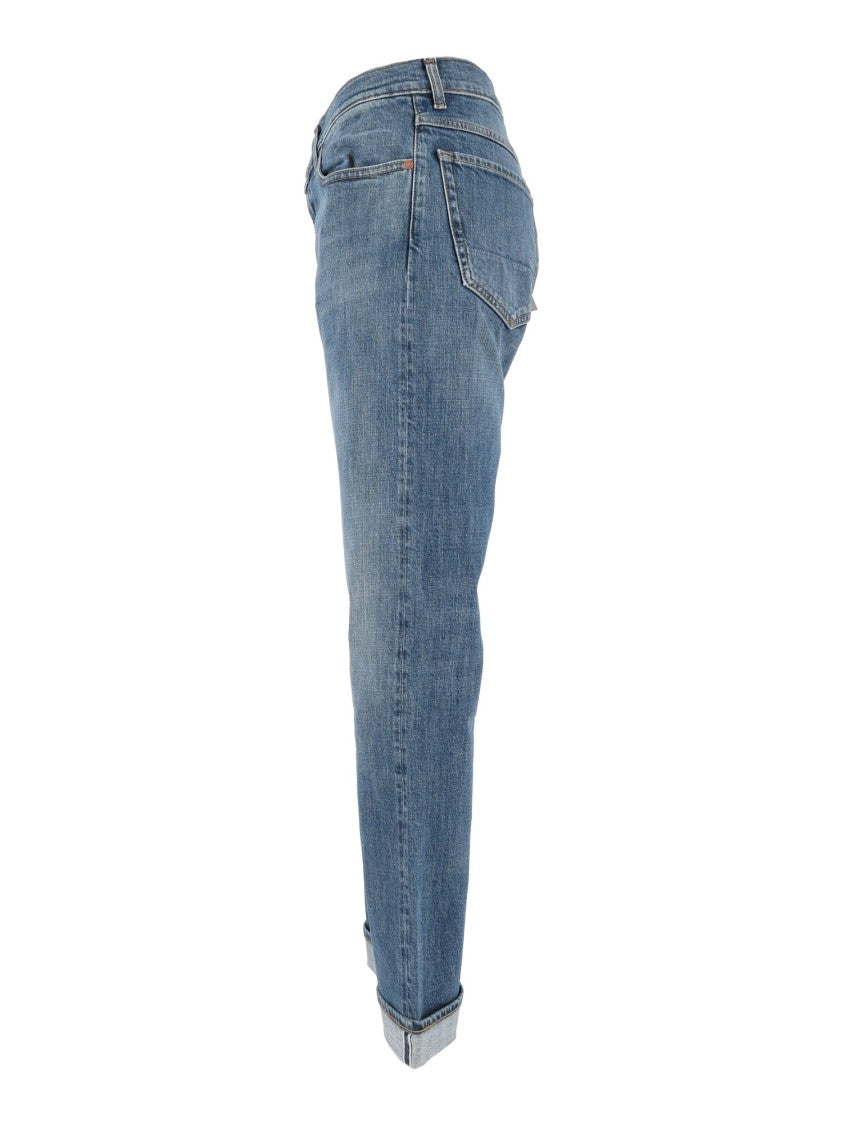 Tela Genova Cosmy Retro Mid-Blue Tapered-Leg Jeans