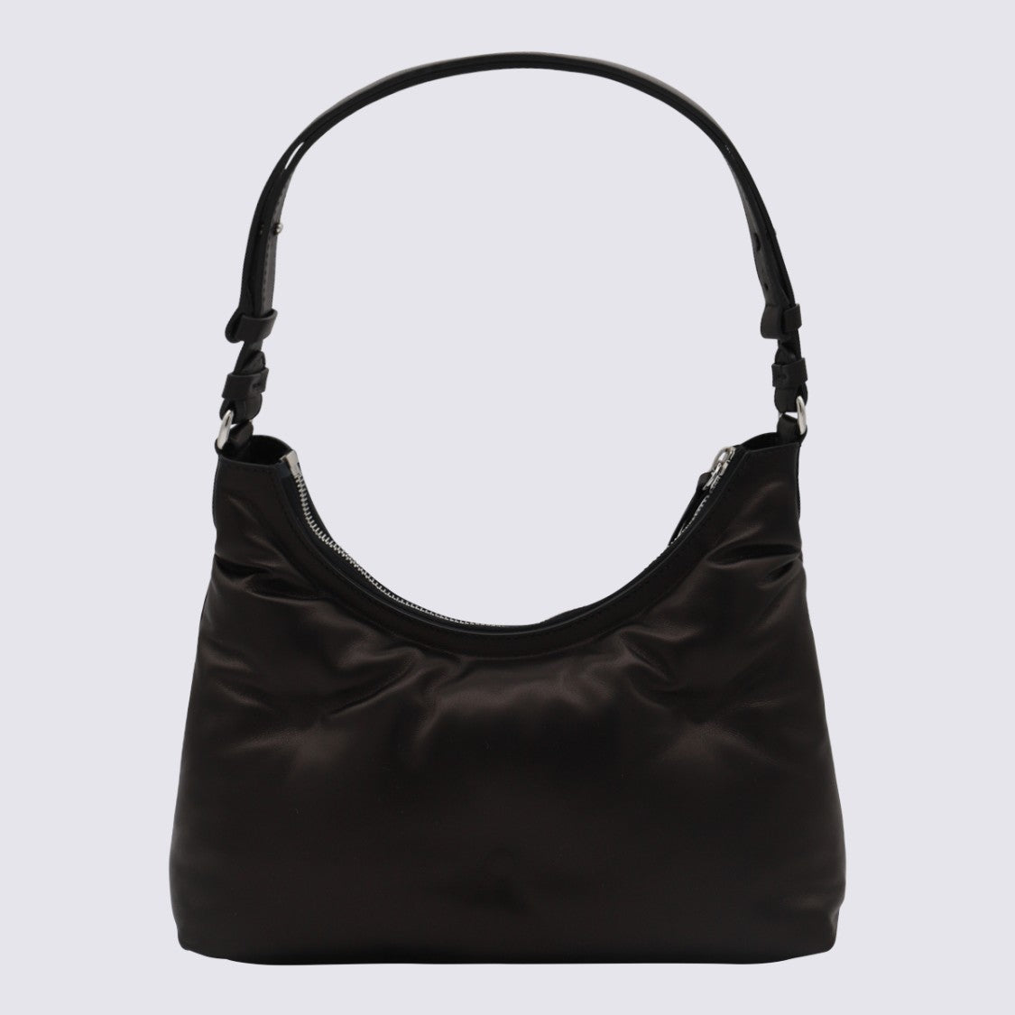 Maison Margiela Black Leather Glam Slam Hobo Bag