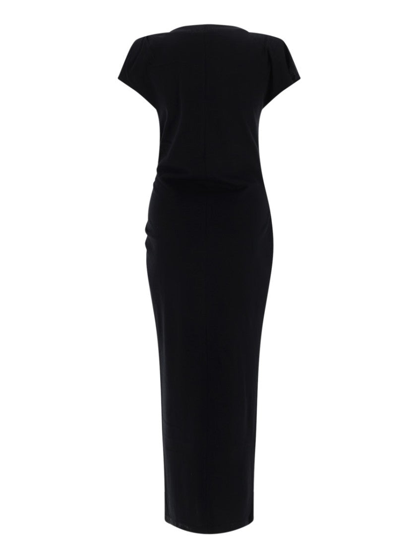 Isabel Marant Nadela Gathered Waist Draped Midi Dress