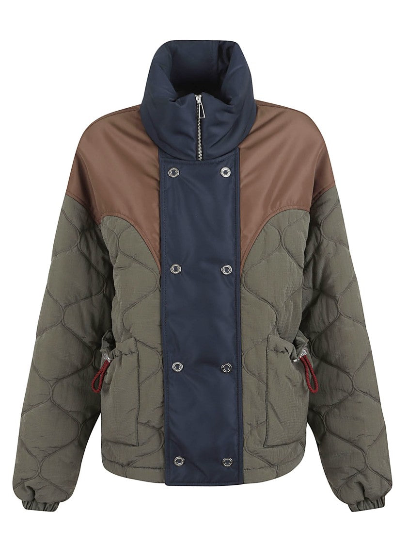 Marbell Short Quilted Coat With High Collar