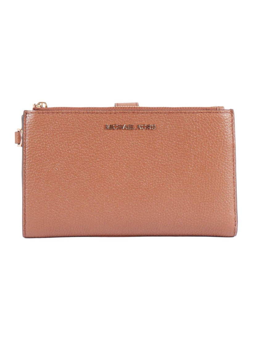 Michael Kors Textured Leather Dual Zip Wristlet Pouch