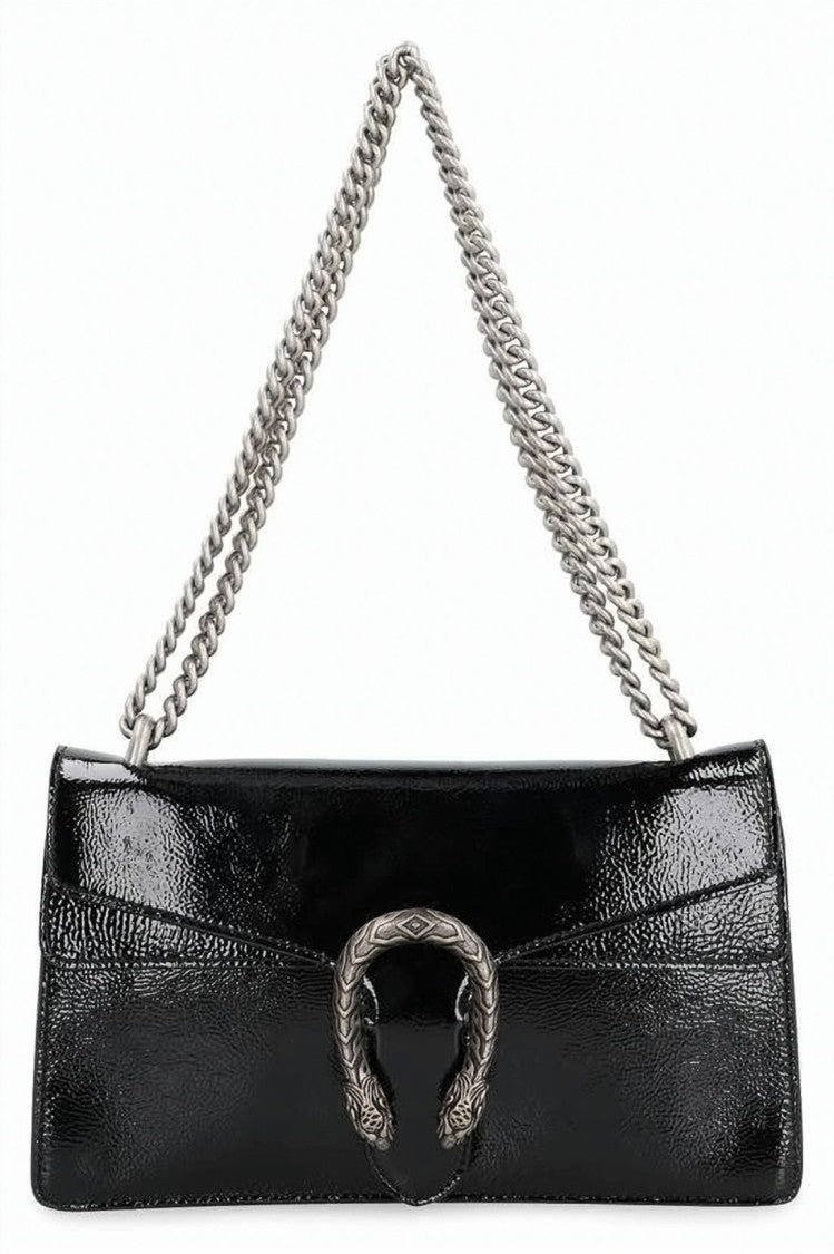 Gucci Rectangular Patent Leather Shoulder Bag