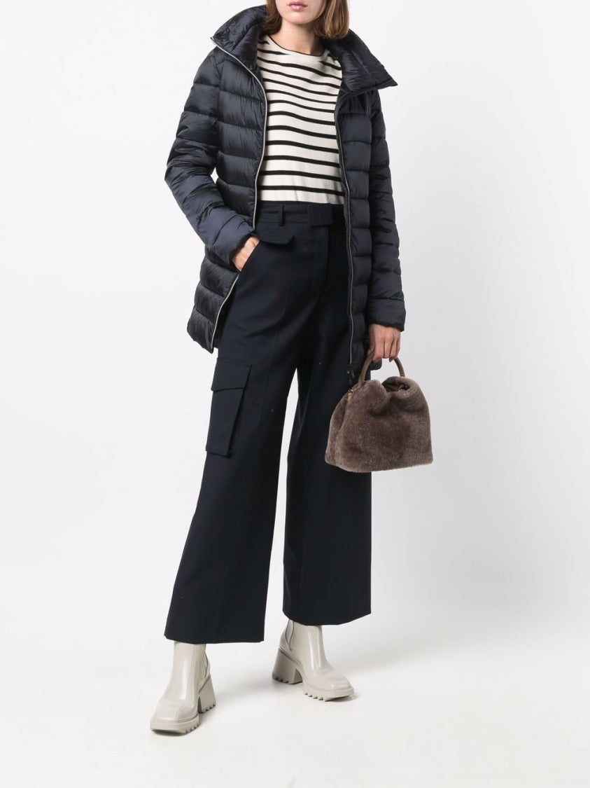 Save The Duck Quilted Short Coat With High Collar