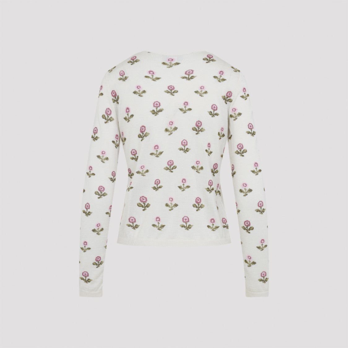 Giambattista Valli Ivory White Cashmere Knit Cardigan
