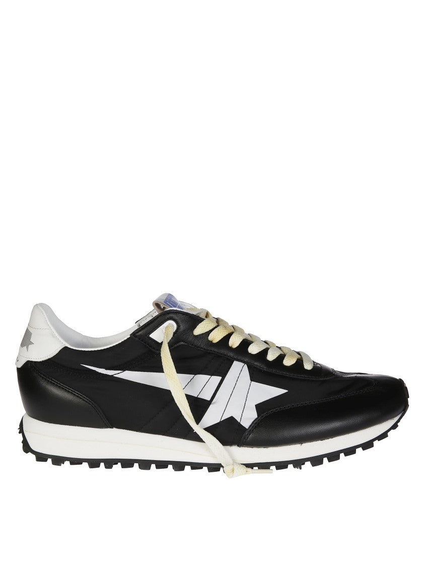Golden Goose Running Marathon Black Leather Sneakers