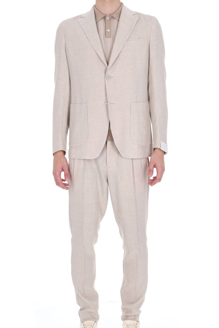 Eleventy Cross-Ply Zegna Fabric Beige Suit