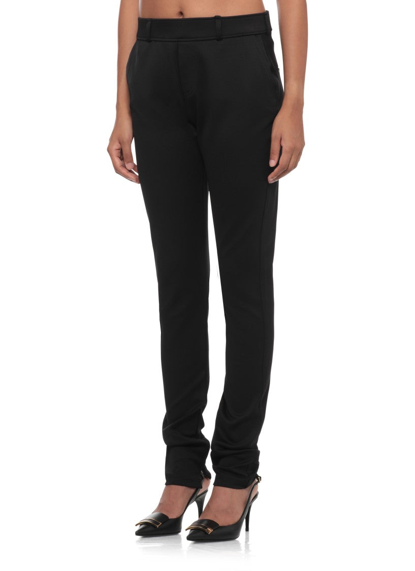 Coperni Tailored Black Leggings With Elasticated Waist And Functional Pockets