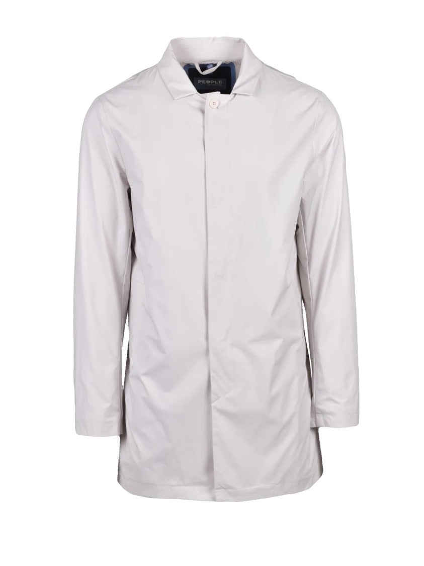 People Of Shibuya White Toshiro Polyester Waterproof Jacket