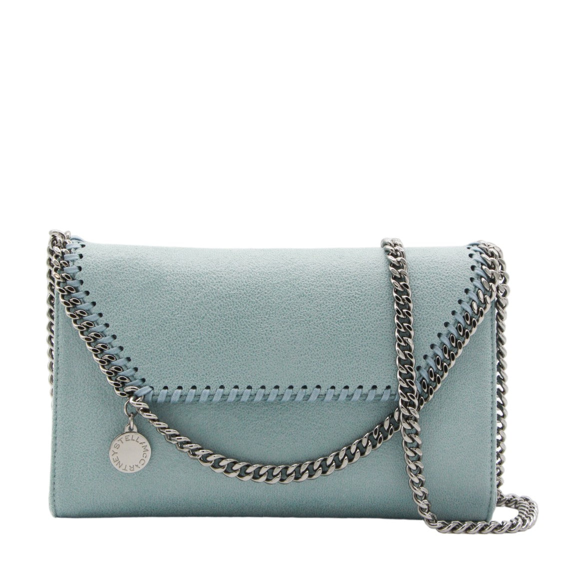 Stella Mccartney Rectangular Bag With Silver-Tone Chain Strap And Whipstitch Detail