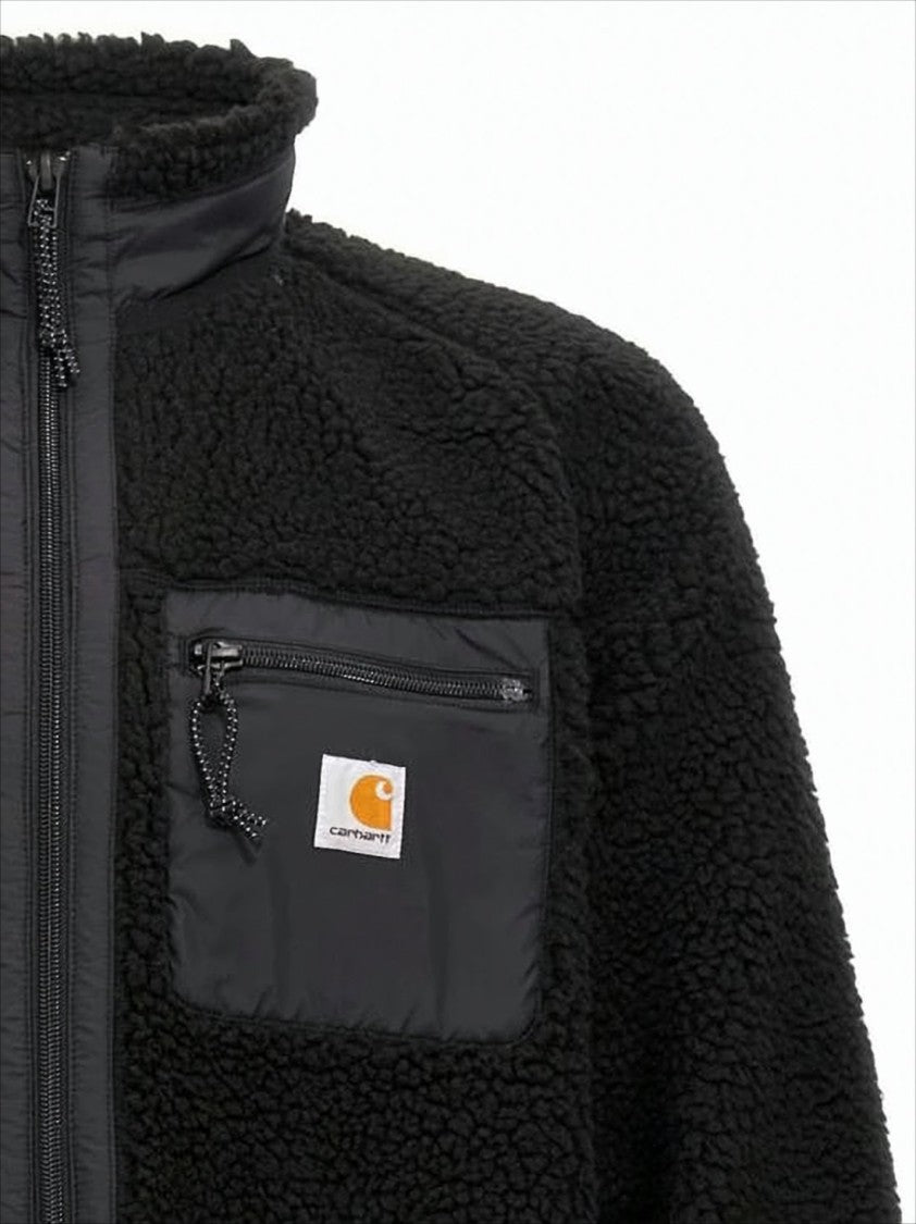 Carhartt Wip Textured Fleece Coat With High Collar
