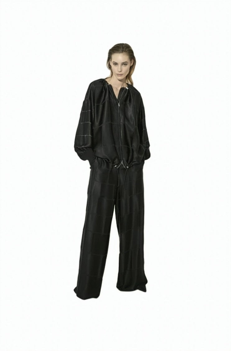 Pier Antonio Gaspari Checkered High-Waisted Wide-Leg Pants