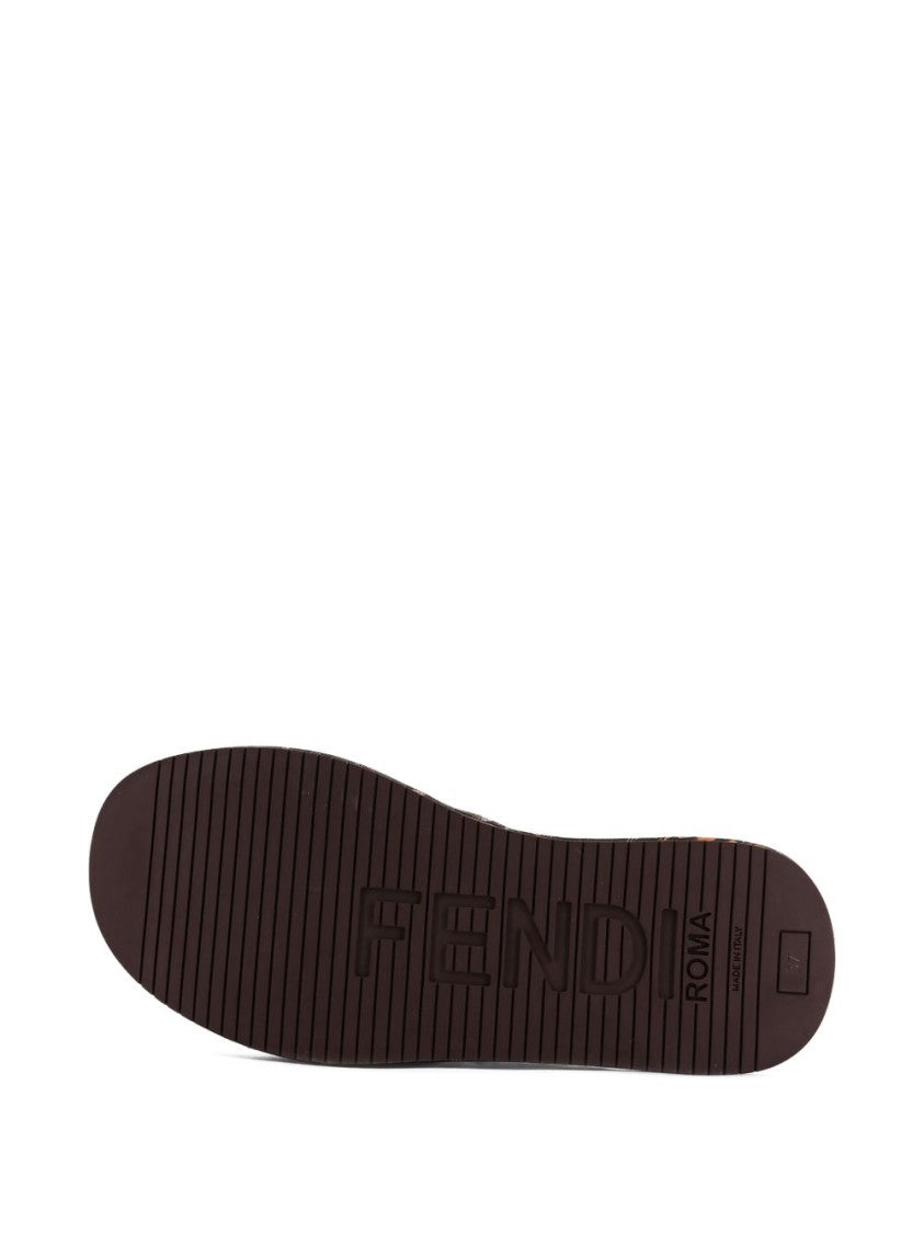 Fendi Artistic Slip-On Platform Sandals