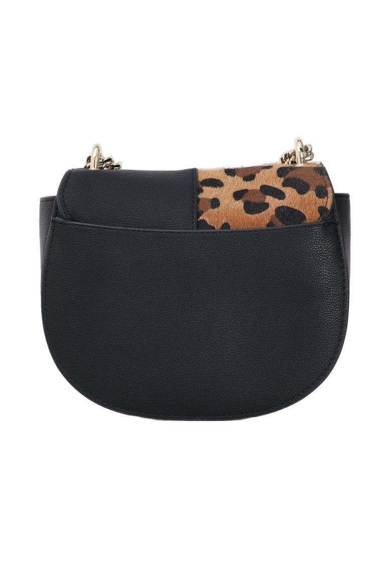 Richmond Leopard Print Shoulder Bag With Gold-Tone Emblem