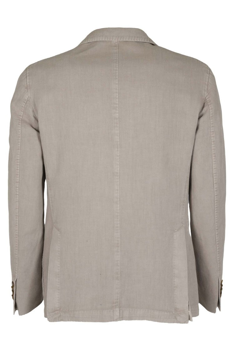 L.B.M. Single-Breasted Cotton-Linen Jacket With Notch Lapels