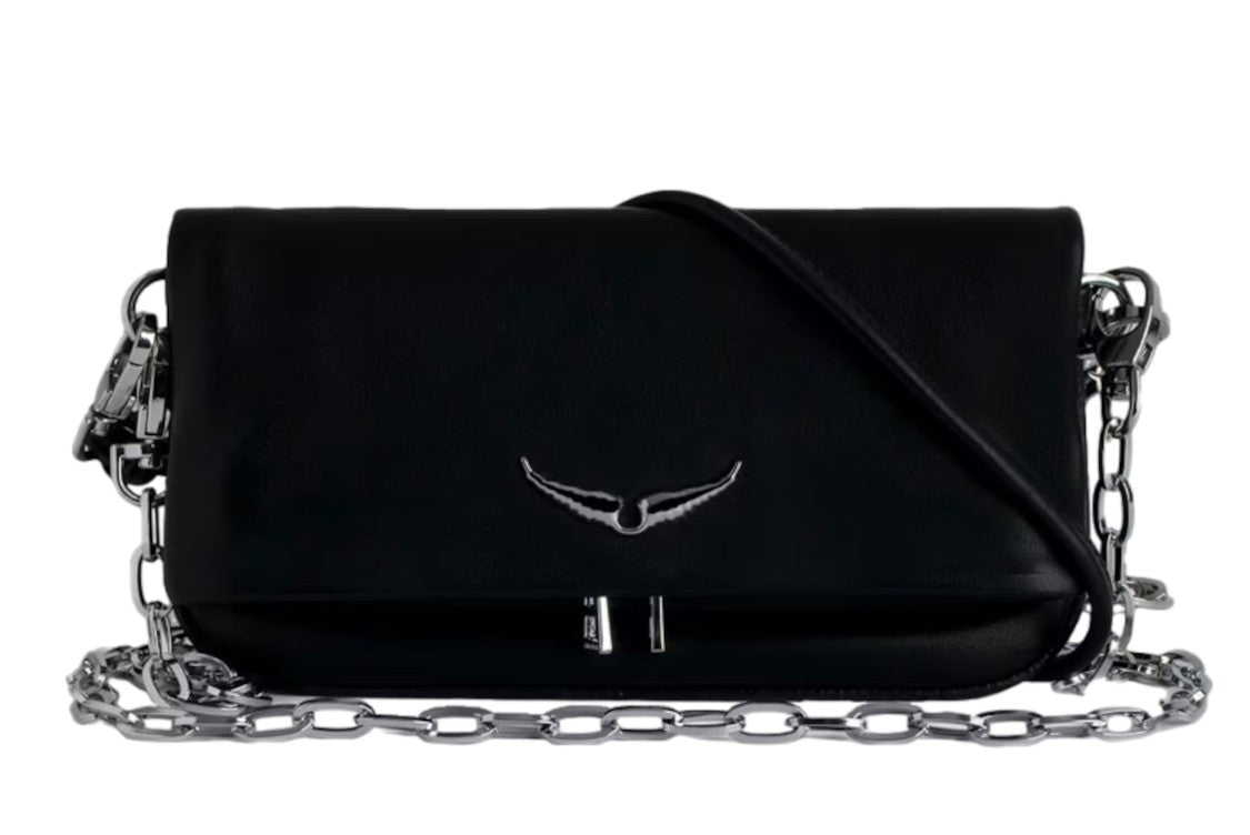 Zadig & Voltaire Black Handbag With Fold-Over Flap
