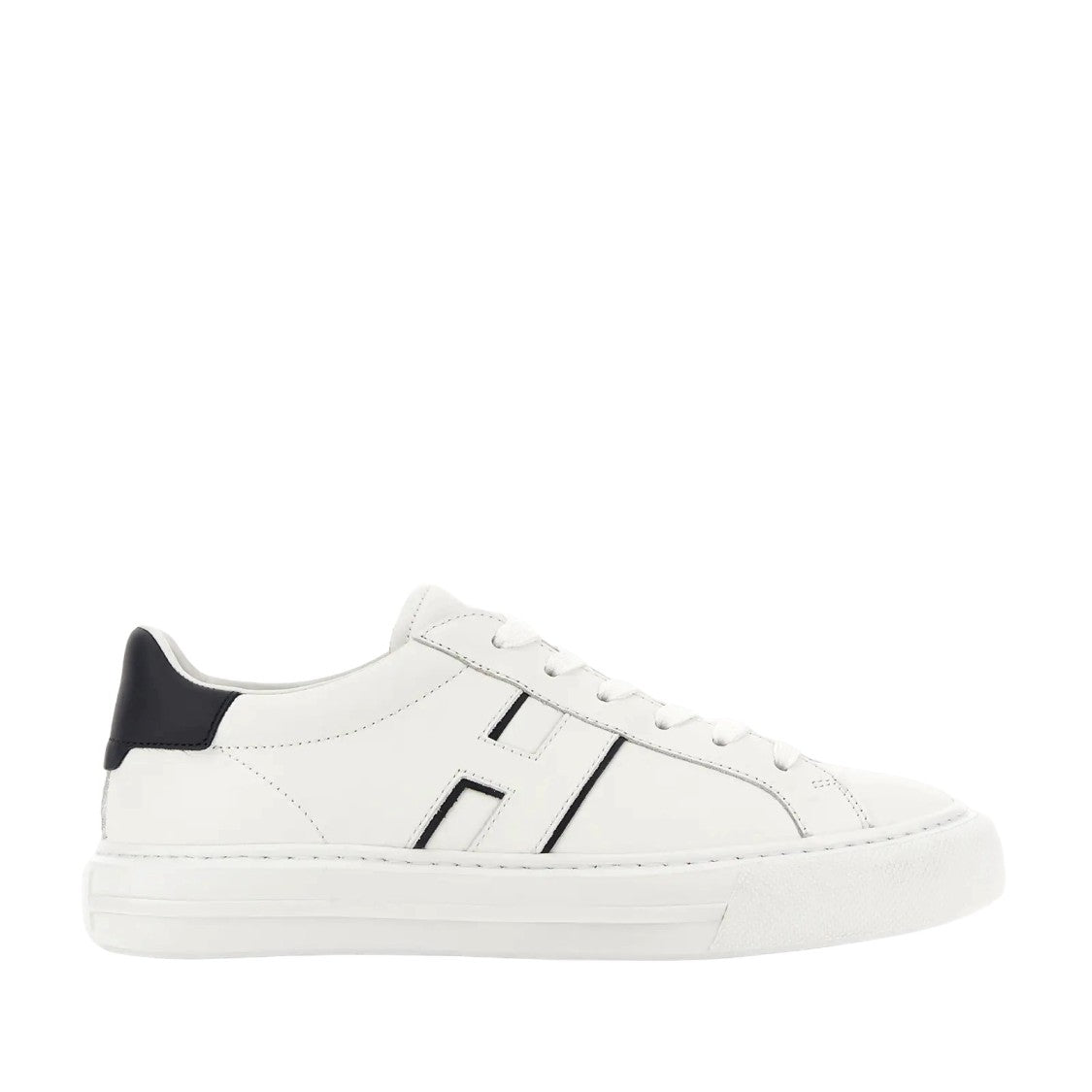 Hogan H691 Allacciato H Sneakers In White Blue