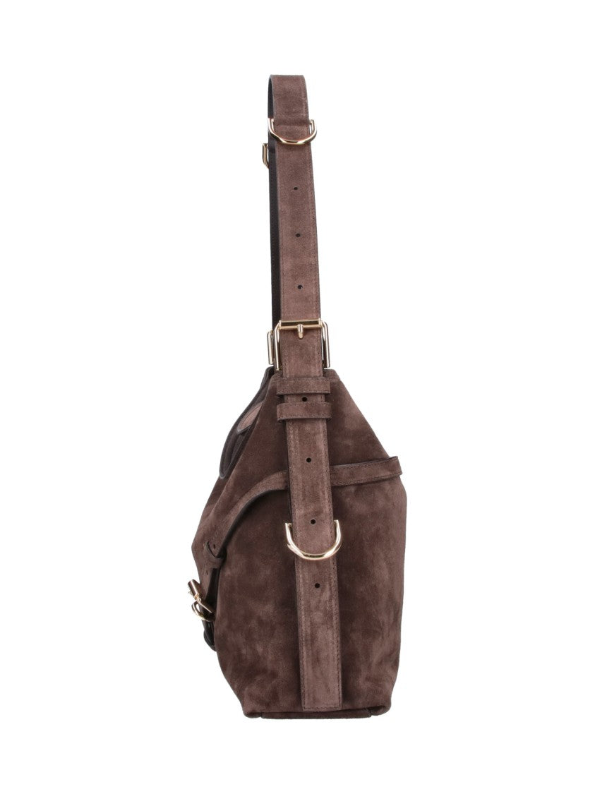 Givenchy Brown Voyou Suede Medium Shoulder Bag