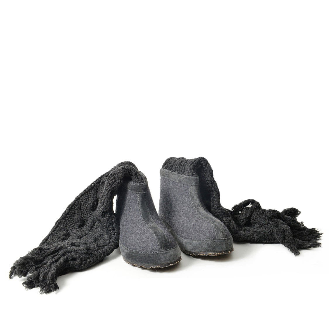 Zdar Grey Wool And Felt Boot