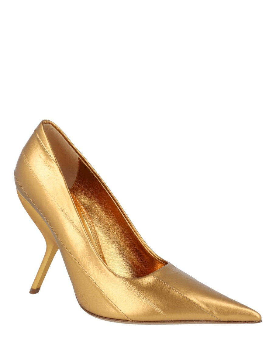 Ferragamo Eva X5 Metallic Leather Pumps