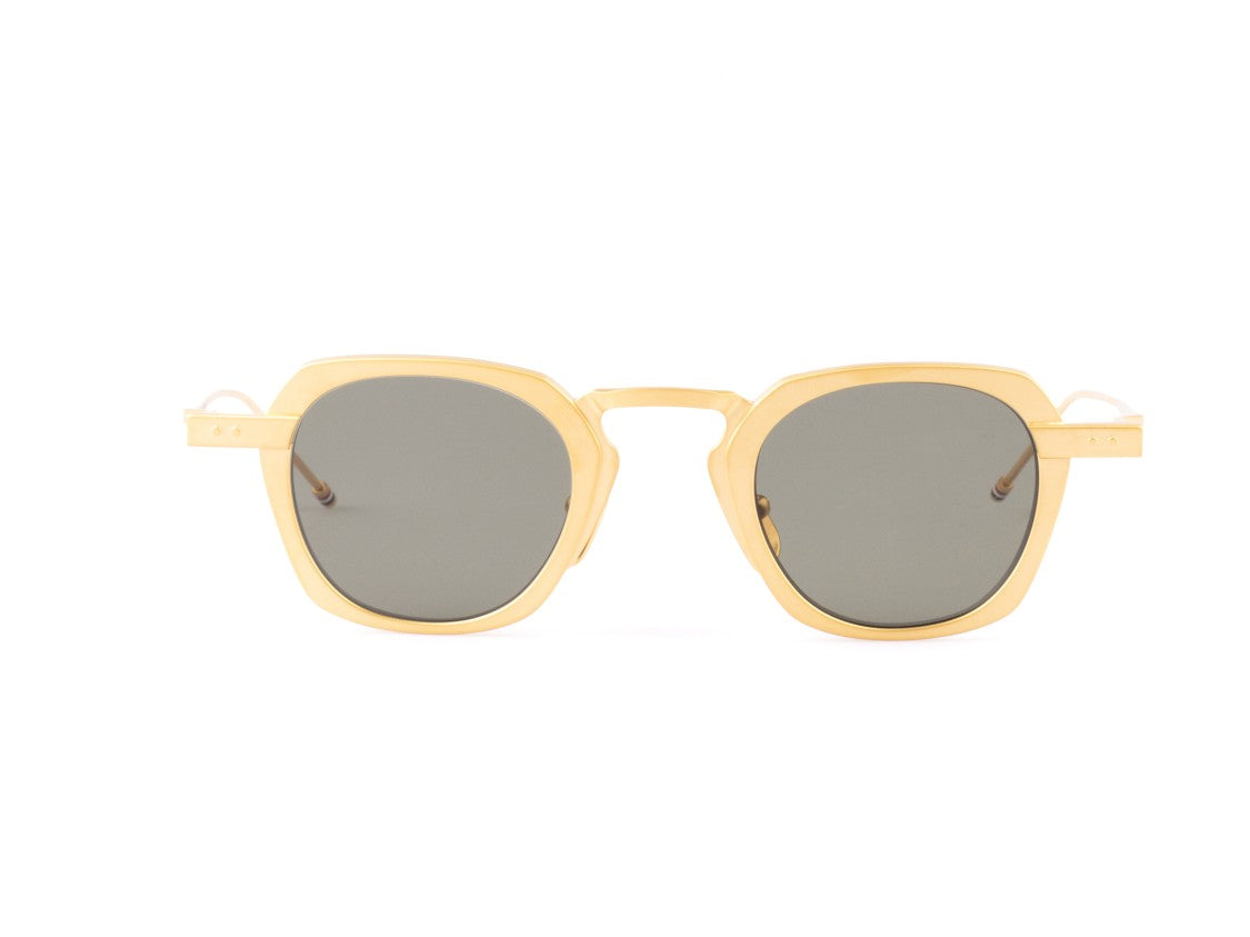 Thom Browne Gold Ues930a Geometric Metal Sunglasses