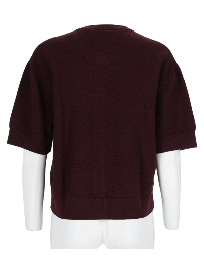 Lacoste Brown Embroidered-Logo Cotton-Blend Cardigan