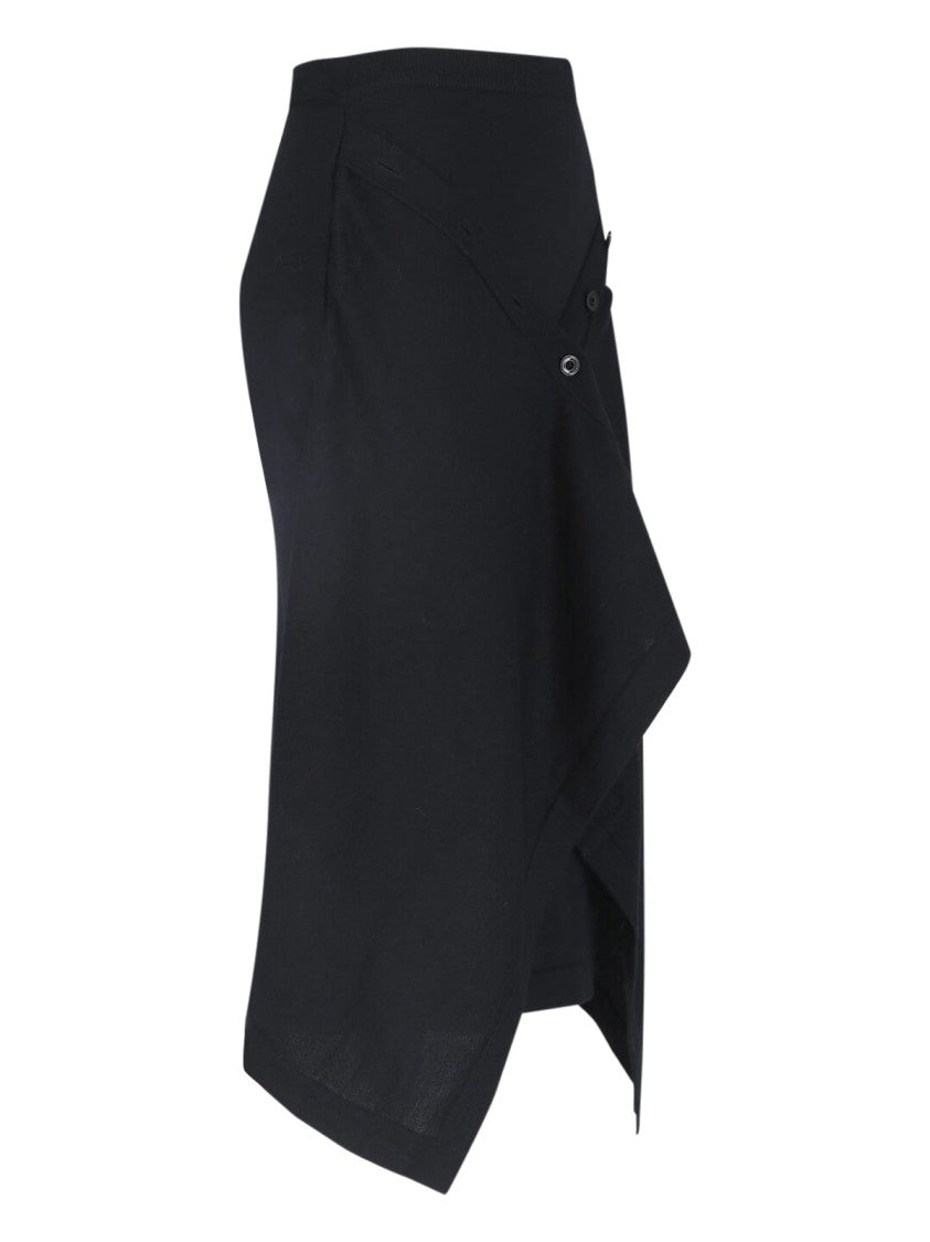 Lemaire Multicolor Check Wide-Leg Viscose Skirt