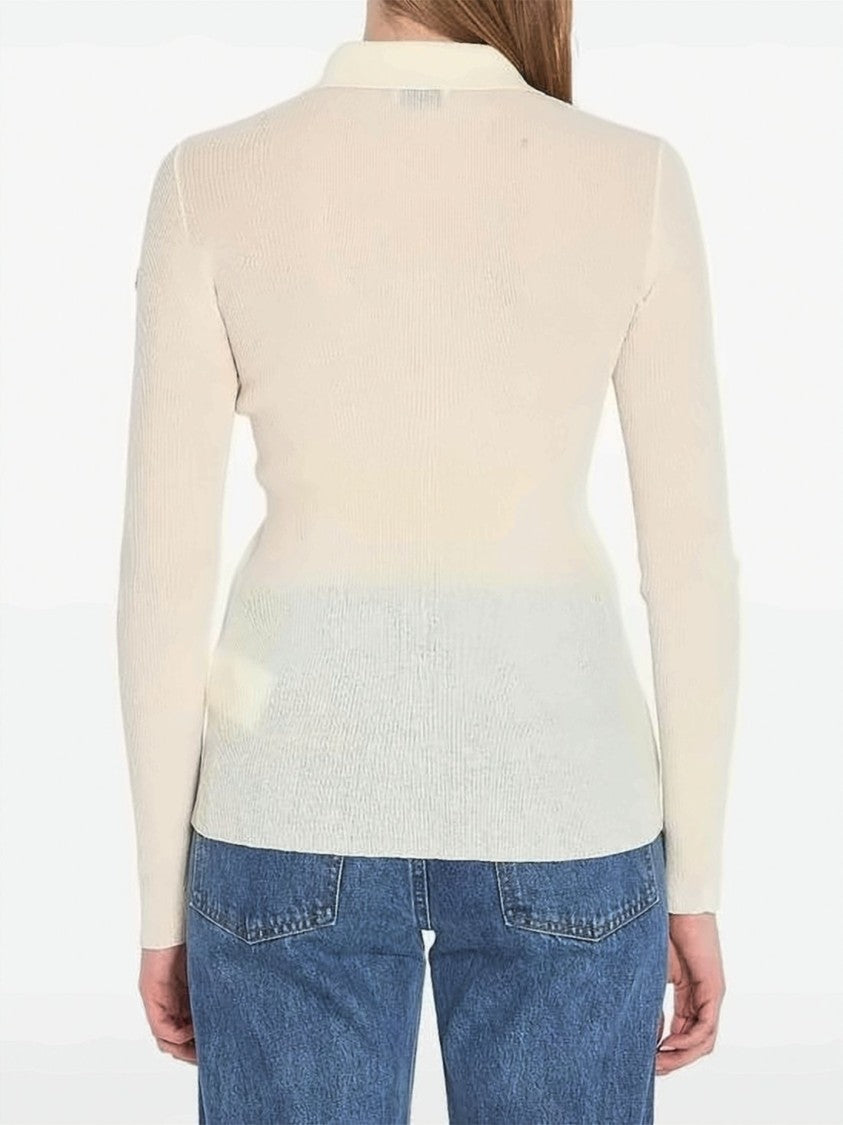 Moncler Fitted Knit Polo Shirt