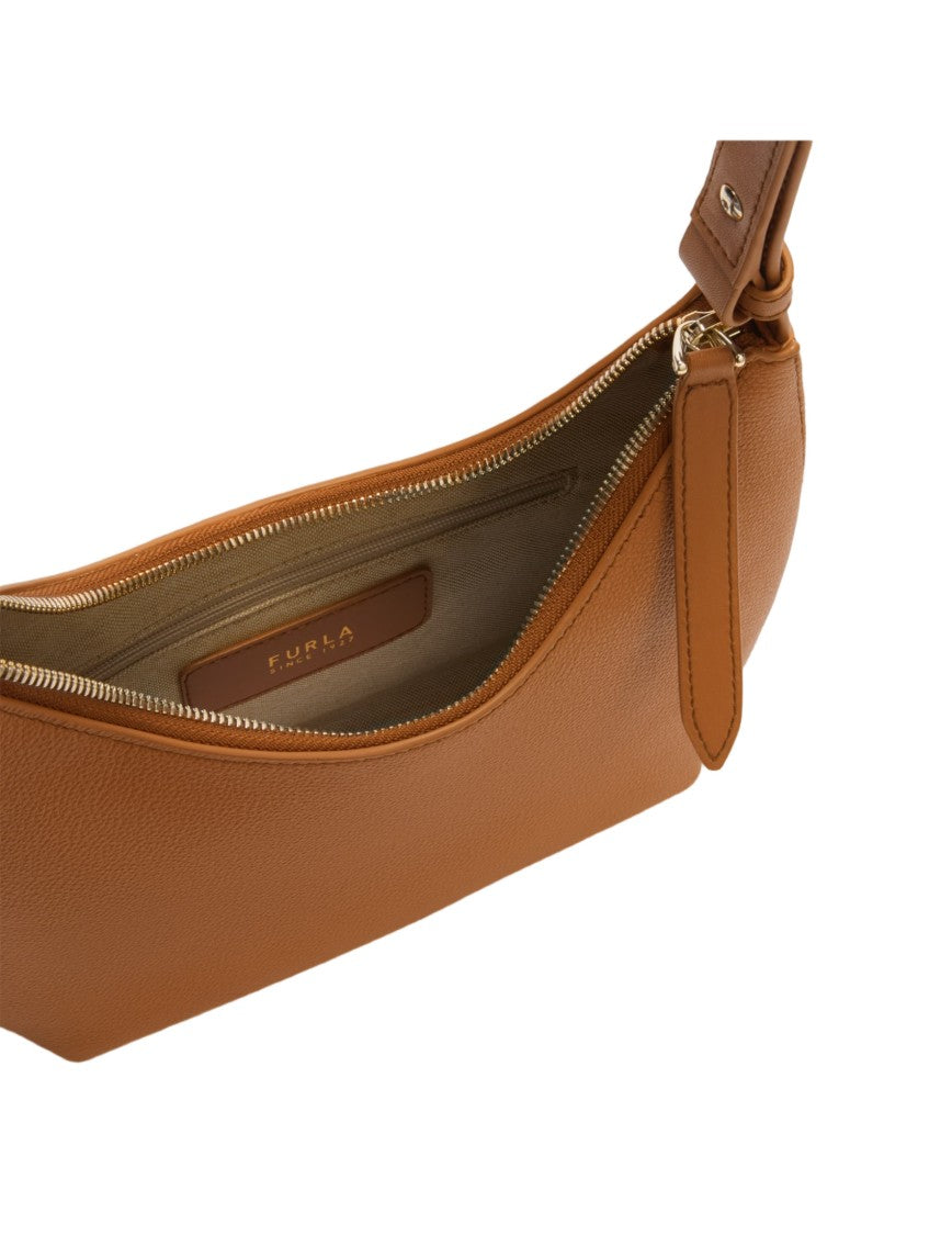 Furla Goccia S Leather Shoulder Bag, Brandy Color