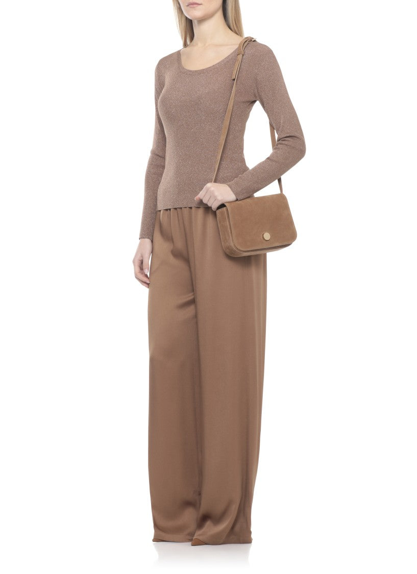 Fabiana Filippi Brown Lurex Long Sleeve Sweater