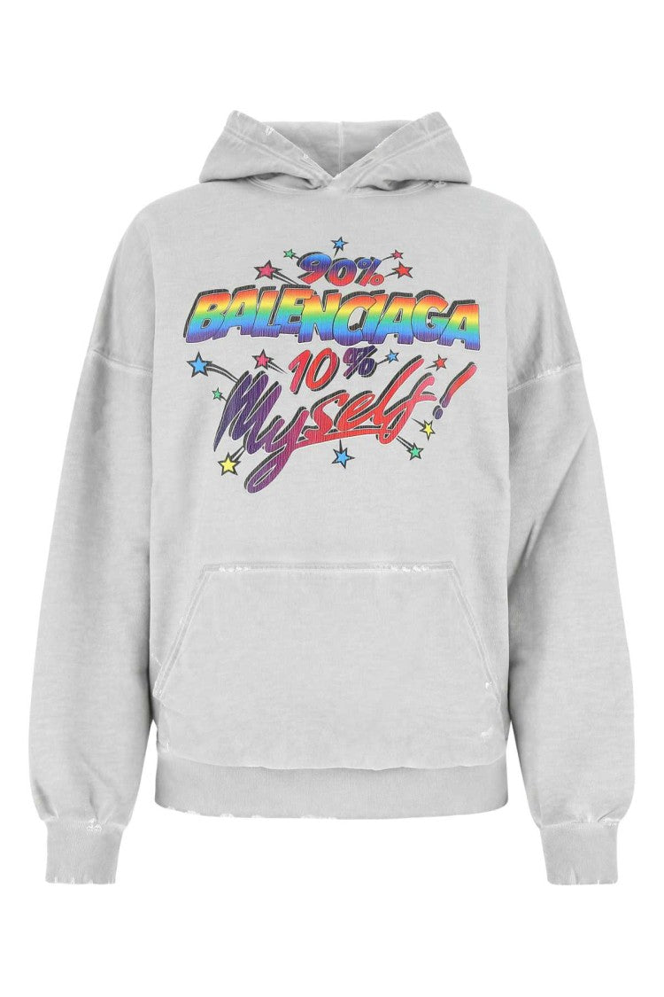 Balenciaga Grey Cotton Oversize Sweatshirt