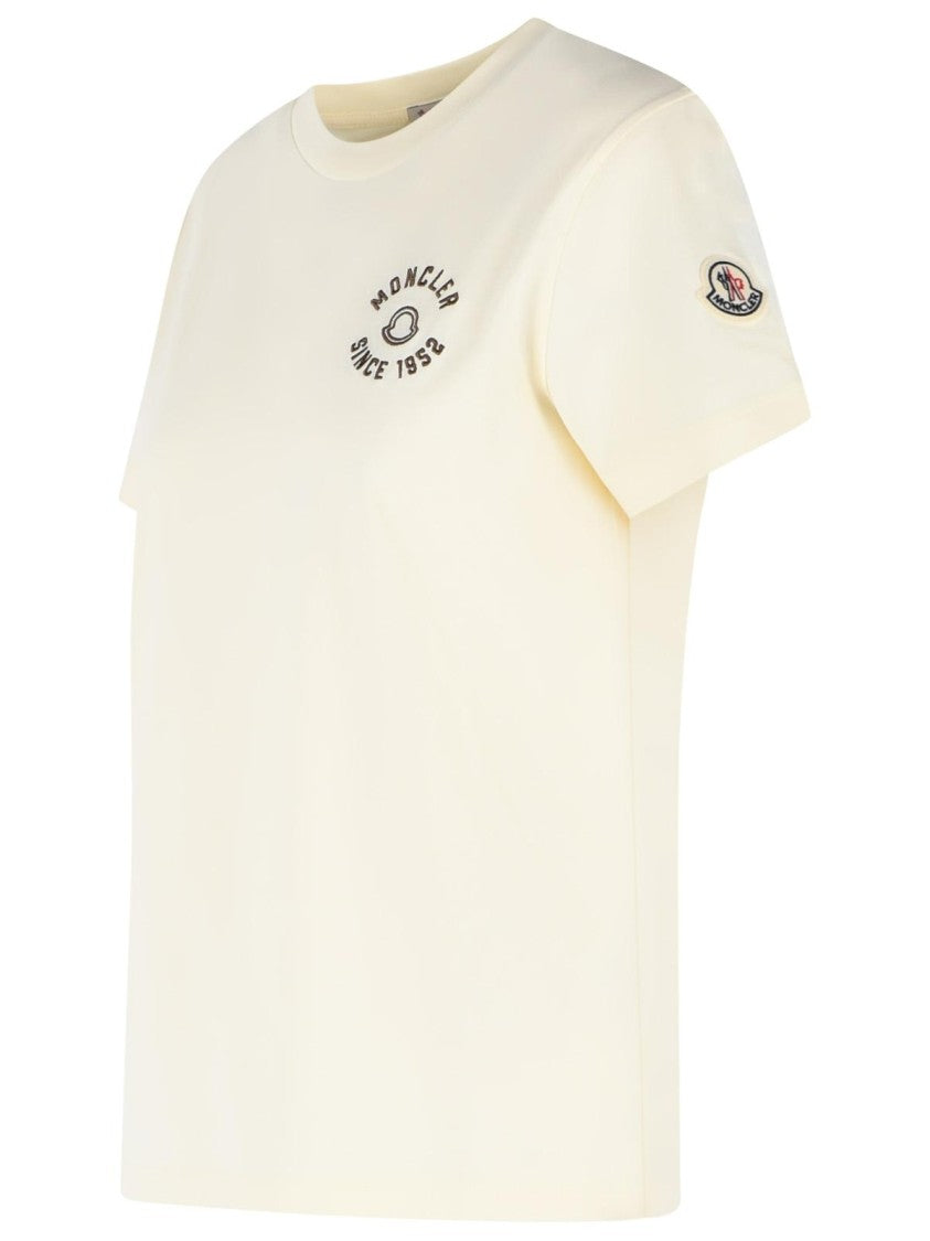 Moncler Cream Cotton T-Shirt