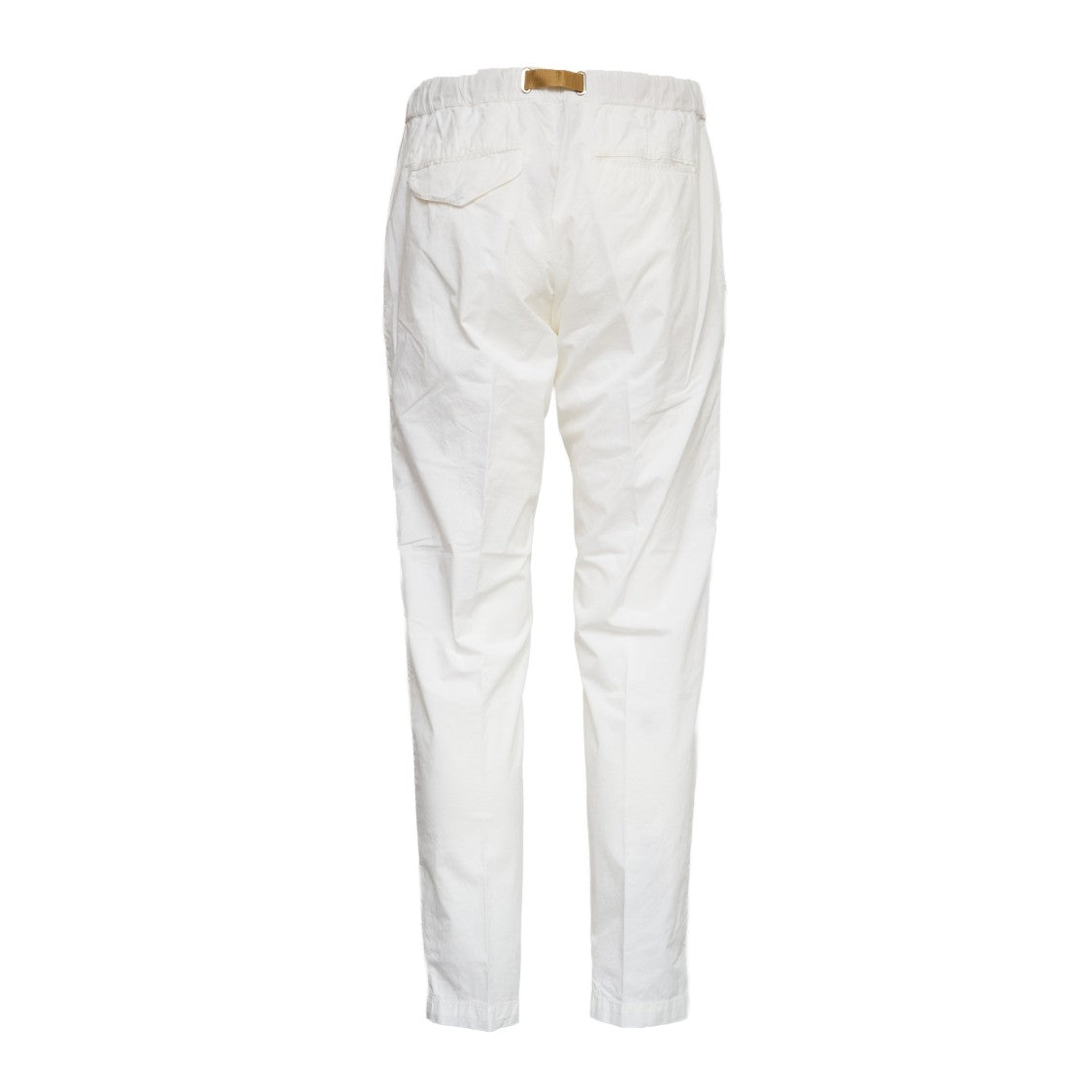 White Sand Panaché Canvas Drawstring Straight Leg Pants