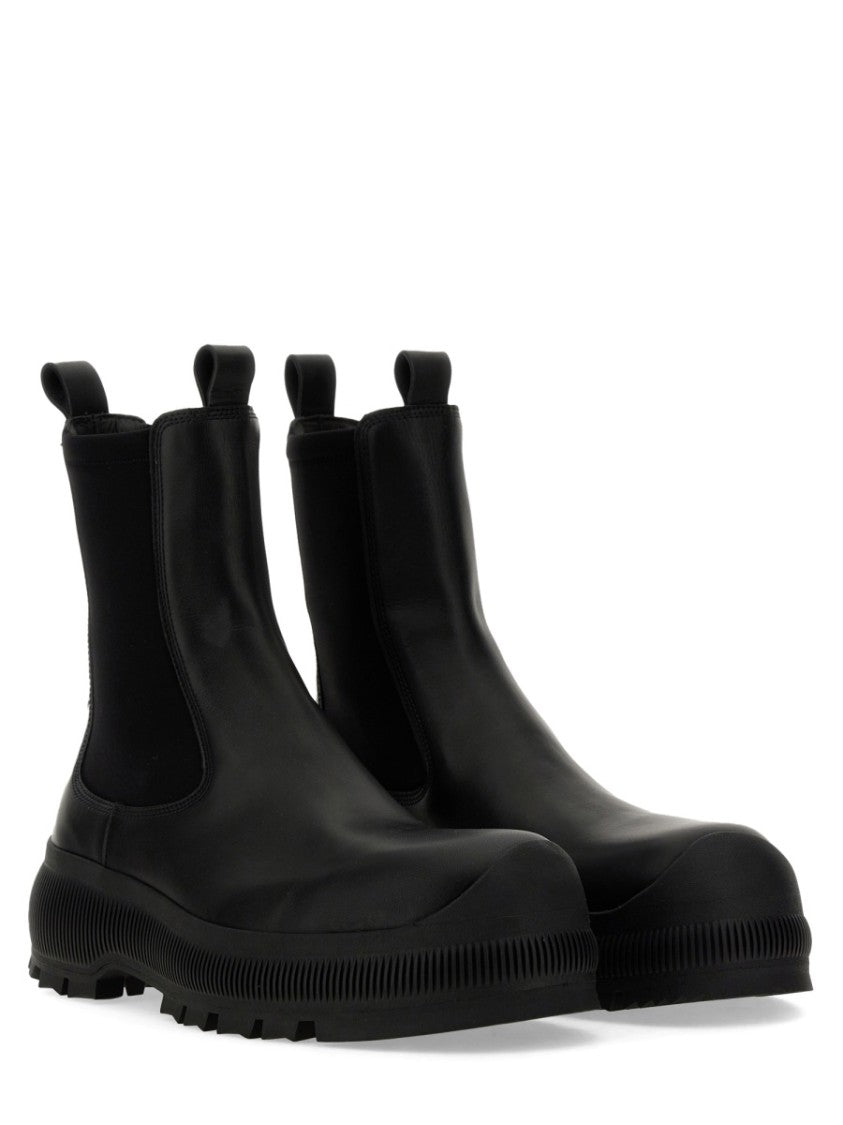 Jil Sander Black Calf Leather Chelsea Boots