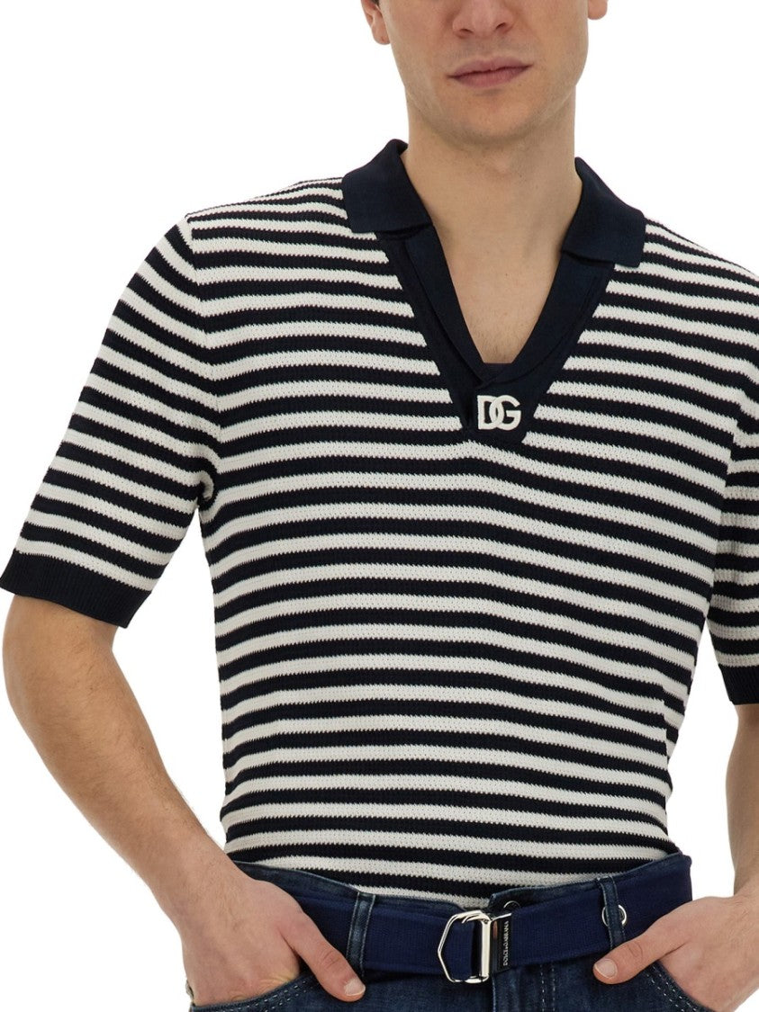 Dolce & Gabbana V-Neck Polo Shirt