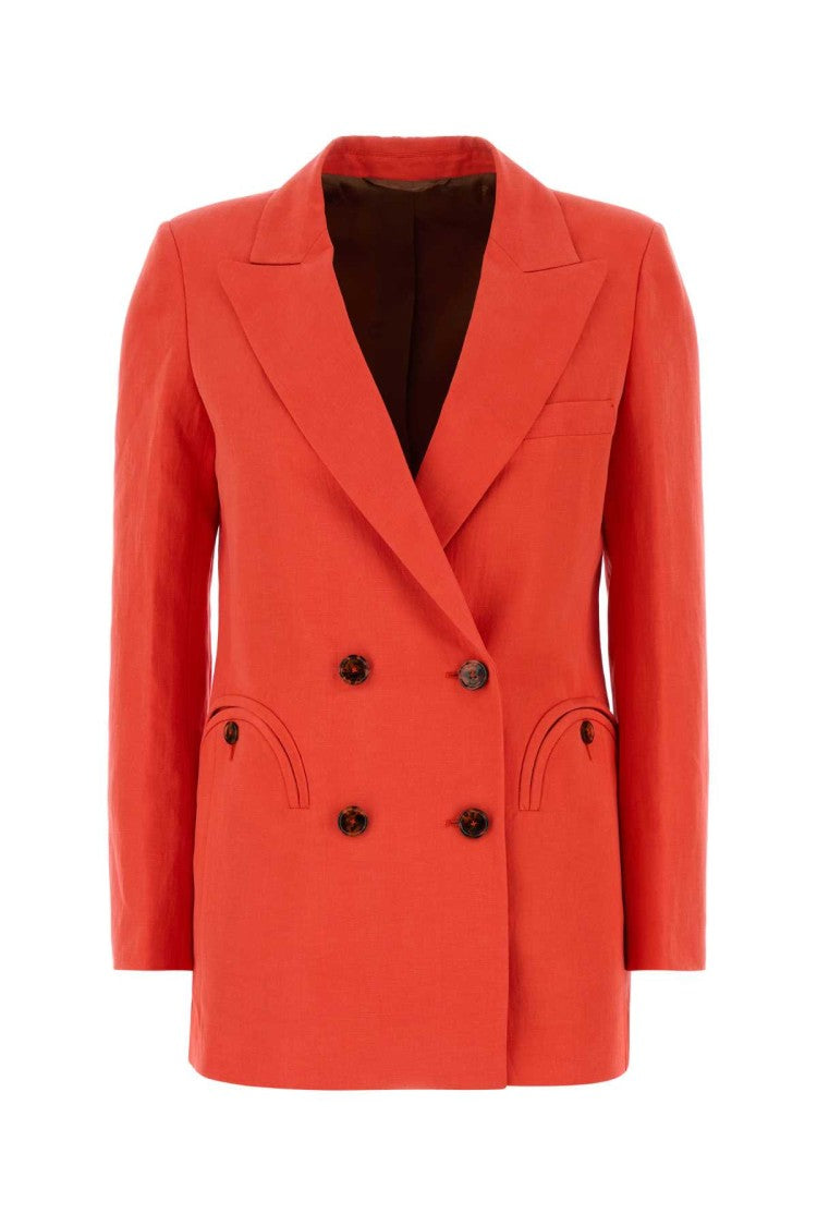 Blaze Coral Silk Blend Flica Everyday Blazer