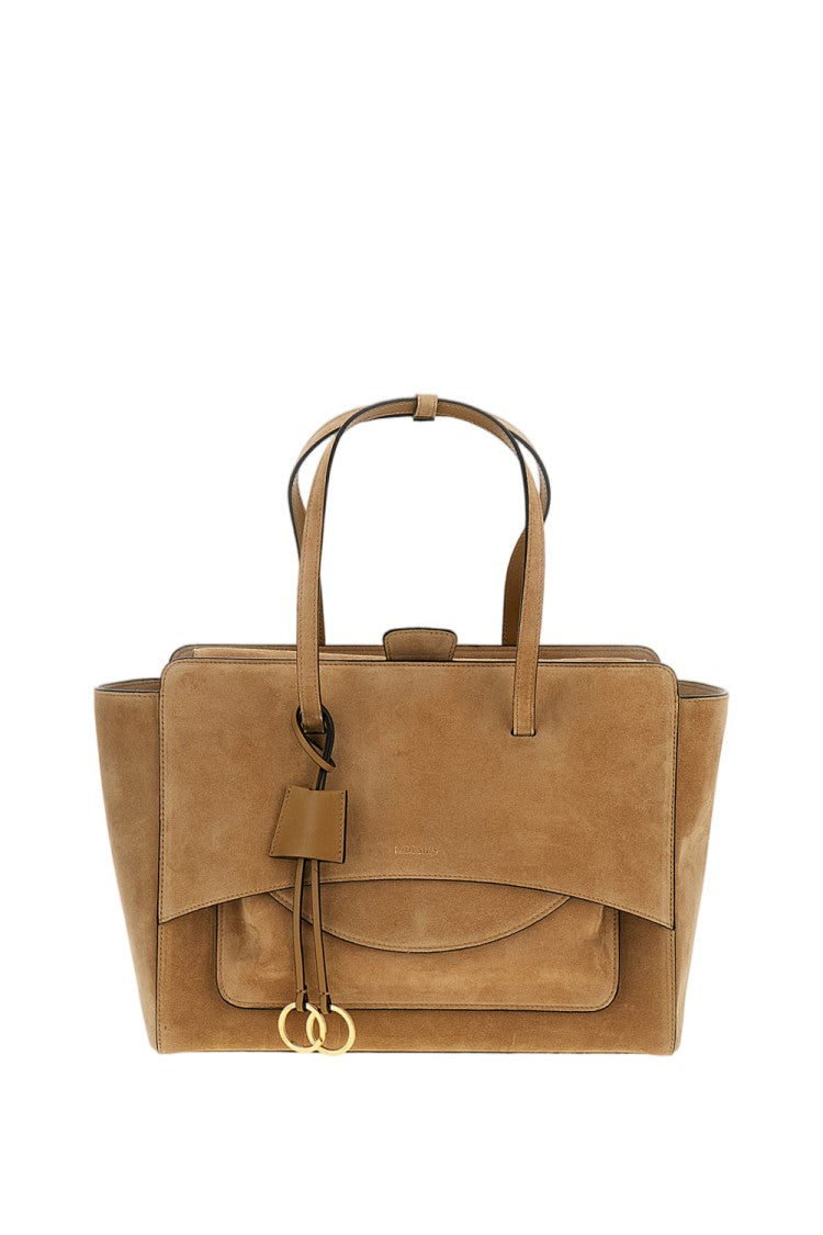 Hidesins Camel Brown Flap L Suede Crossbody Bag