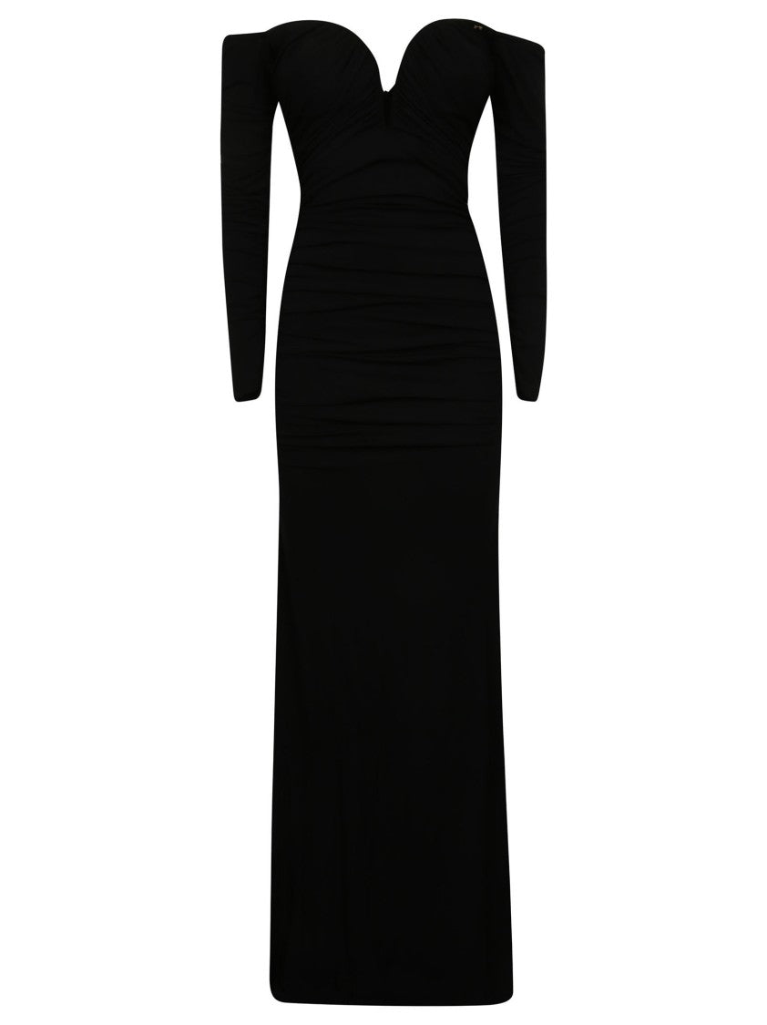 Elisabetta Franchi Red Carpet Sweetheart Ruched Evening Dress