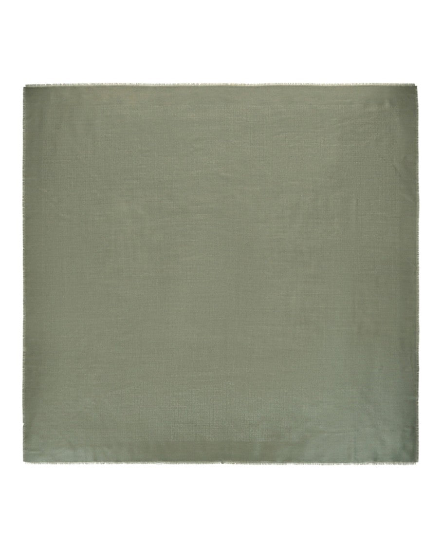 Givenchy Jacquard Patterned Square Scarf With Frayed Edges