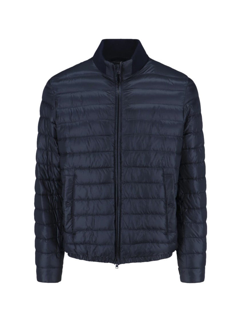 Herno Tailored Black Casual Jacket With High Collar