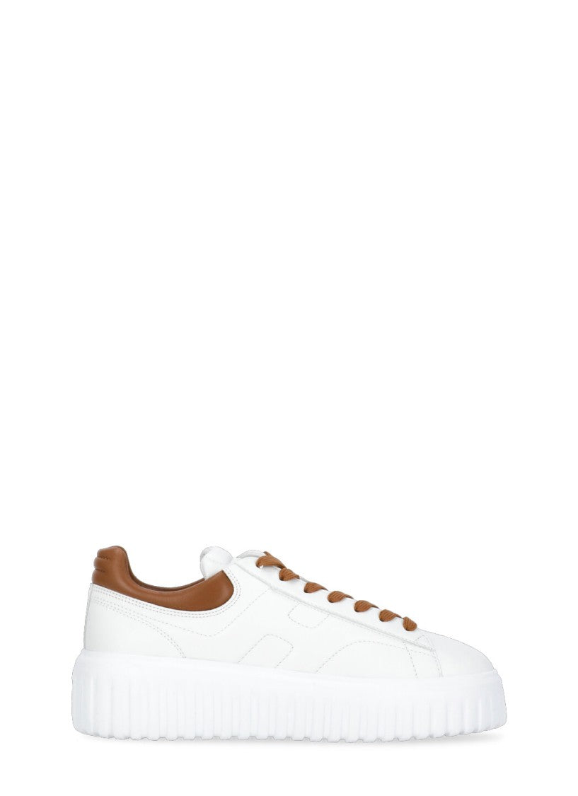 Hogan White Smooth Leather Sneakers