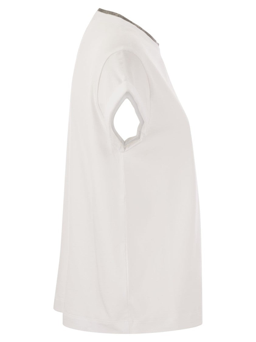 Brunello Cucinelli Stretch Cotton Jersey T-Shirt