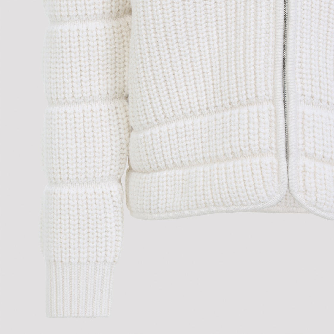 Casablanca Chunky Ribbed Knitted Jacket With Padded Detailing