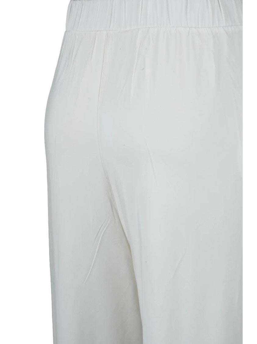 Max Mara White Viscose Trousers
