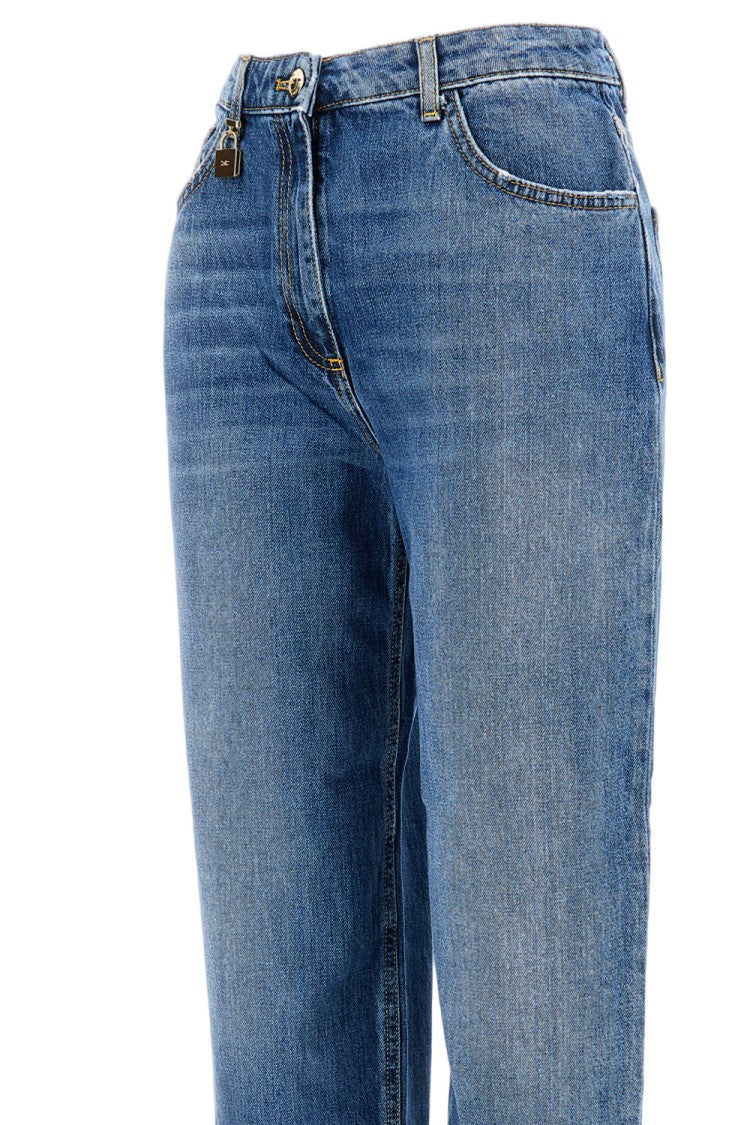 Elisabetta Franchi Straight-Leg Cotton Jeans