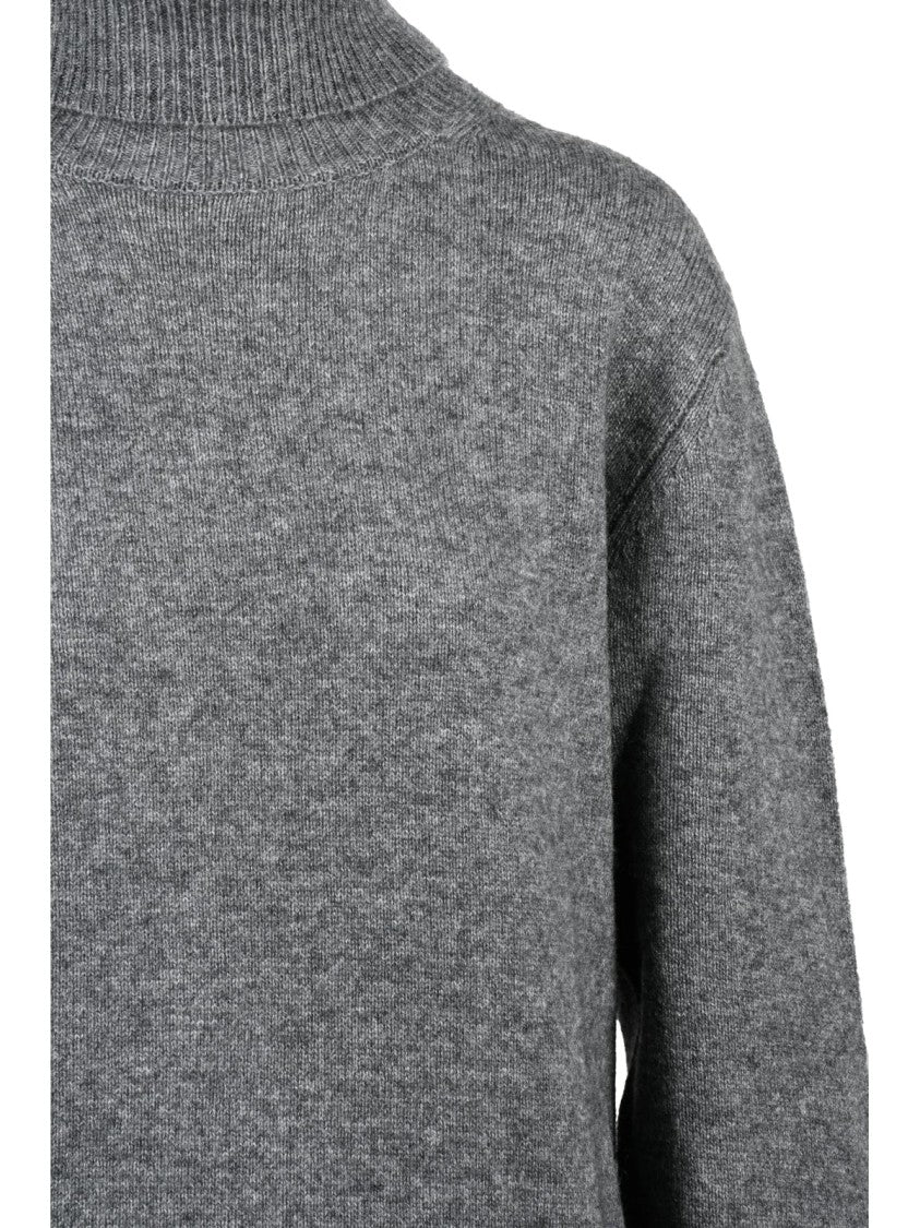 Aspesi Close-Fitting Grey Ciclista Sweater With Ribbed Details