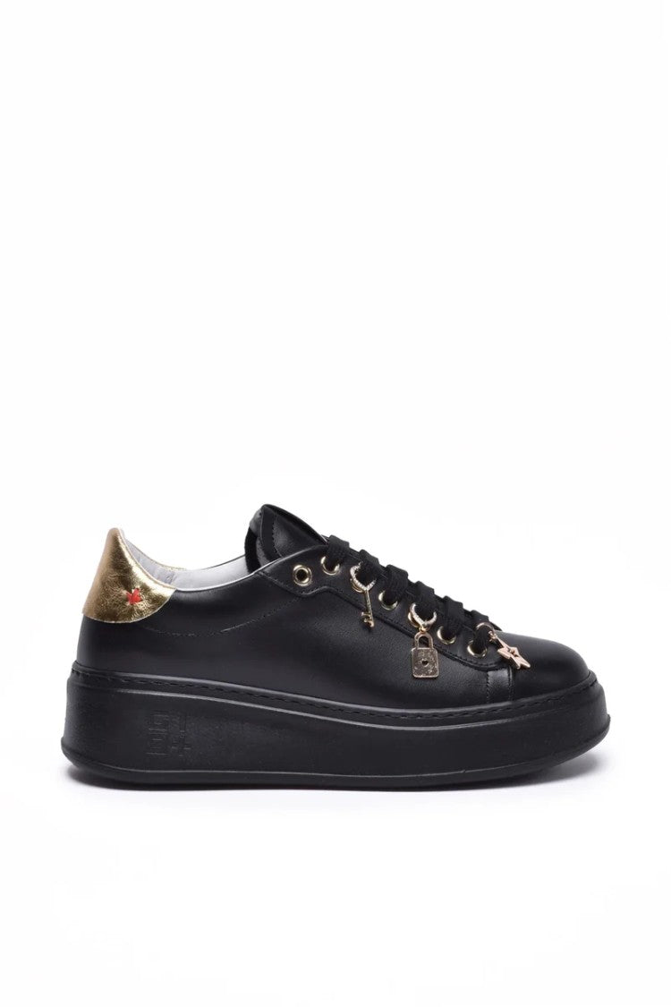 Gio + Black Leather Rubber Women's Sneakers